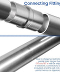 Durable Bar Foot Rail Kit With 13 Ft 2 In OD Tubing Brackets End Caps And Internal Connector Complete DIY Installation Hardware