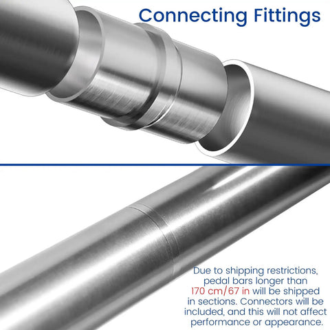 Heavy Duty Stainless Steel Bar Foot Rail Kit With Undercounter Brackets for Home Bars, close-up of connecting fittings.