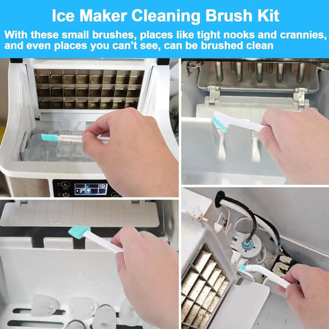 Ice Maker Cleaning Brush Kit For Countertop Machines No Fuss Deep Clean With 2 Extra Long Pipe Cleaners And 8 Small Crevice Brushes