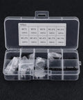 Knockout 1000 Piece Self Tapping Screw Assortment Kit With Tough Carbon Steel Phillips Pan Head Mini Fasteners M1.4 To M3 Sizes in clear organizer.