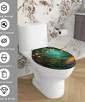 Toilet Seat Elongated Resin for Bathroom, decorated design, easy to install, suitable for most elongated toilets.