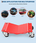 Heavy Duty Wheel Dolly Set Of 4 6000Lbs Capacity Automotive Moving Platform With Reinforced 4MM Steel V Shaped Design for various vehicles.