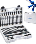 98 Piece Master Allen And Torx Bit Socket Set with 1/4, 3/8 and 1/2 inch drives in white carrying case