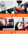 Concealed Hinge Jig With Quick Clamp And Dust Vacuum Adapter For 35mm Cabinet Doors Woodworking Hole Drilling Hardware Jigs