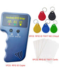 Handheld 125KHz Card Copier Dupe Kit For T5577 Chips Easy To Use Portable Access Control With 5 T5577 Cards And 5 No 3 Keychains