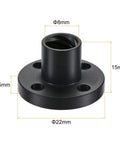 T8 POM Trapezoidal Nut 2mm Pitch 8mm Lead For Most 3D Printers Black 4 Pack, close-up view