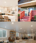4 Pack LED Downlights With Junction Box 6 Inch Recessed Ceiling Lights 14W Dimmable in kitchens, porches, living rooms