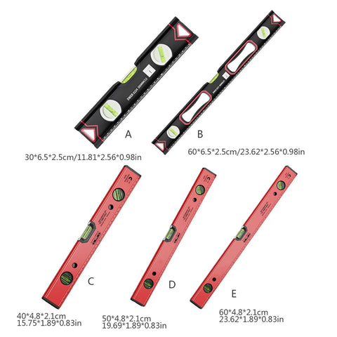 Pro Grade Aluminum Measuring Tool With Bubble Level Ruler for Mud Work in multiple sizes and colors