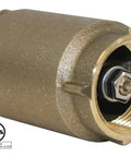 Brass 1-inch no-lead check valve, Merrill MFG CVNL100, 700 Series with threaded ends