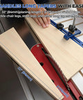 Top Tier Taper And Straight Line Jig For Table Saws With 37 Inch Miter Bar Steel Fence and Beefy Hold Down Clamps for precise tapered cuts.