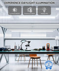 Laboratory with Two Pack 2 Foot LED Shop Lights 30W 3000 Lumen 6500K Daylight Ultra Bright T8 Linkable Ceiling Fixture