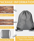 Beast Waterproof Outdoor Picnic Table Cover With Bench Covers 3 Piece Set Reusable Elastic Fitted Drawstring Bag For Rustic Wood Style Tables And Seats 30 By 72 Inches RV Camping package contents.