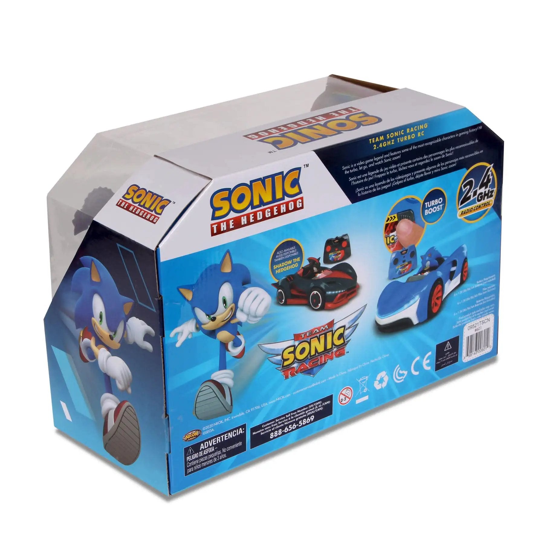 Sonic The Hedgehog RC Car With Turbo Boost, 2.4GHz