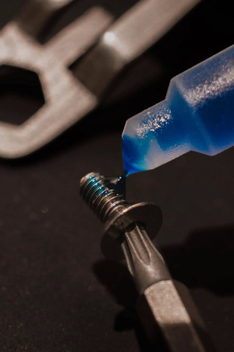 Applying Blue Thread Locker For Knife And Gun Pivot Screws Keep Your Gear Tight Oil Tolerant And Fast Curing Medium Strength 10ml