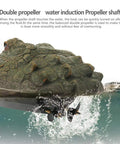 Flytec V002 RC Boat With Two Four G Remote Control Electric Racing Boat For Pools Realistic Crocodile Head Design with propeller