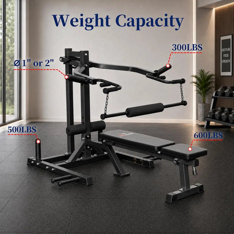 Plate Loaded Upper Body Strength Trainer With Independent Arms Adjustable Backrest And Multi Grip Handles for home gym
