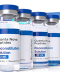 4 glass vials of Quanta Nova Peptides Reconstitution Solution, blue caps, 10 mL each