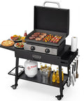 Griddle Stand For Blackstone 17 And 22 Inch Griddles With Wheels Portable Outdoor Grill Table With Ample Workspace For Backyard BBQ