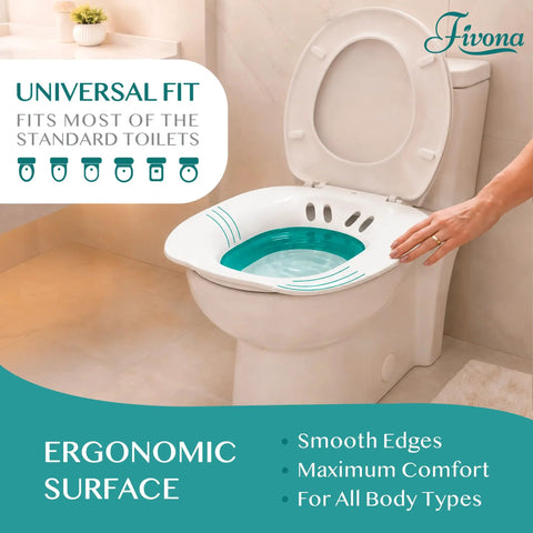 Super Comfy Foldable Sitz Bath Insert For Postpartum Recovery And Hemorrhoid Relief With Heat Resistant Epsom Salt Soak Basin Universal Toilet Fit And Quick Dry Design For Daily Use