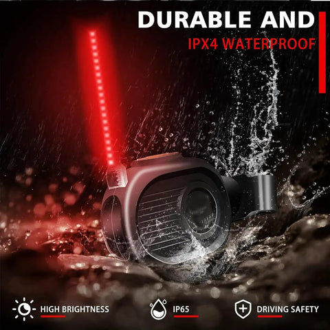 Bike Tail Light For Night Rides USB Rechargeable Waterproof Red LED Safety Light With Wide Beam and Multiple Modes in rain