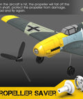 BF109 RC Airplane Ready To Fly With XPILOT Stabilization System propeller saver feature close-up view