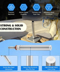 Two Pack Three Quarter Inch Boat Seat Pin Post For Pontoon And Bass Boats, Lock In Aluminum Extension Pole in boat setup
