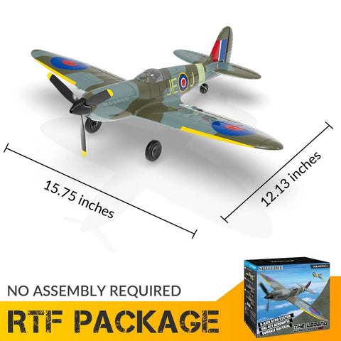 Spitfire V2 RC Plane With Xpilot Stabilization, RTF package, 15.75 x 12.13 inches, WWII-style design