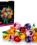 Botanical Tulip Bouquet Building Set for Adults Ages 18 Plus, Mindful Craft Kit for Bedroom, Home Decor, Book Shelf and Office Spaces, Realistic Artificial Flowers, Dope Gift for Birthdays and Garden Lovers, 576 pcs