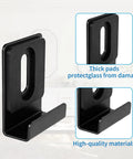 Heavy Duty Metal Mirror Holder Clips Kit For Frameless Wall Mounting With Eight Clips Screws Rubber Pads Anchors And Hooks Go To Choice For Mirrors Billboards And Display Panels black metal clip with thick pad for glass protection