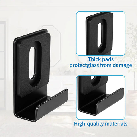 Heavy Duty Metal Mirror Holder Clips Kit For Frameless Wall Mounting With Eight Clips Screws Rubber Pads Anchors And Hooks Go To Choice For Mirrors Billboards And Display Panels black metal clip with thick pad for glass protection