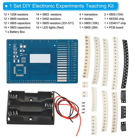 Beginner Soldering Practice Board Kit For DIY Electronics Prototype PCB Project With SMD SMT LED Flashing Light components