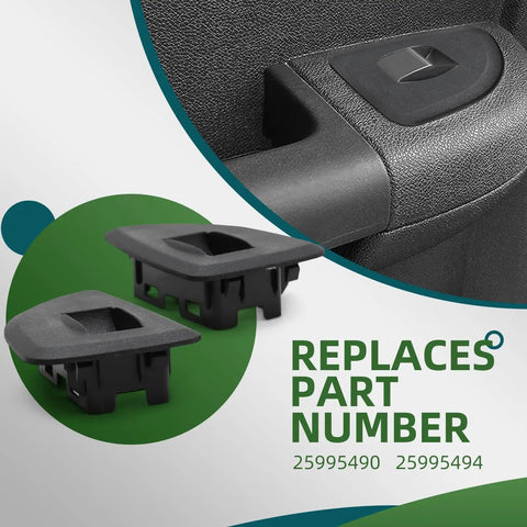 2 Piece Black Rear Window Switch Bezel Set For Silverado Sierra 2009 2010 2011 2012 2013 Compatible With Silverado 1500 2500 3500