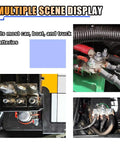 Multiple scenes showing 2 Pack 3 Way Battery Terminal Connectors Universal Top Post Clamps connecting car, boat, and truck batteries.