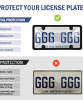 Comparison of Two Pack License Plate Protectors For Front And Rear Plates ABS Matte Clear Shield With Screws Caps benefits vs no protection.
