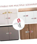 Heavy Duty Toggle Latches Set of 4 With Adjustable Metal Joints for Doors, Cabinets and Boxes, Strong Pull Capacity, Buckle Joint Design for Quick Install and Secure Latching on cabinet doors
