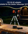 12V AC Power Adapter Charger For NexStar And LCM CPC Telescopes 3M Cable on wooden table, telescope and car in background
