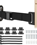 Heavy Duty Anti Tip Furniture Anchors With Tough As Nails Base And No Sweat Quick Release Wall Safety Kit including straps and clips
