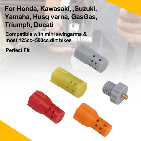 Colorful adapters for Dirt Bike Swingarm And Linkage Bearing Grease Tool Kit With 16mm 18mm 20mm 22mm Adapters For 125cc To 500cc Dirt Bikes Pro Grade Bearing Maintenance Kit