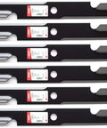 Six Pack 52 Inch Mower Blade Set For Exmark Lazer Z And Toro Decks, 2.50 Inch Width, 0.203 Thick, 18 Inch Long, 15/16 Inch Center Hole, Air Lift 1 Inch, Replaces 103-6382 103-6402 109-6873 116-5175