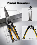 Heavy Duty 12 Inch Aviation Tin Snips For Sheet Metal Cutting Beast Of A Cutter With Long Straight Cut And Precise Jaws