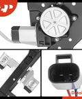 Rear Right Passenger Power Window Regulator 2-Pin Motor For Chevy Trailblazer EXT 2002-2006, GMC Envoy XL