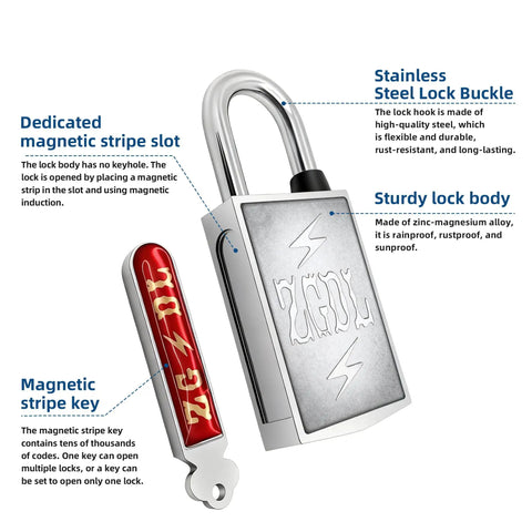 Hardcore Magnetic Padlock No Sweat Keyless Design 30mm Outdoor Weatherproof Lock Waterproof Rust Resistant Anti Pry Combo Lock For Gates Sheds Toolboxes And Storage