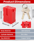 Electrical Plug Lockout Device For US 2 And 3 Prong Plugs Key Retaining Safety Lock 2 Pack OSHA LOTO Compliant dimensions and materials