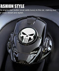 Iron Man Skull Start Button Cover For Cars Dope 150 Degree Opening Ignition Switch Decor Anti Scratch Sticky Installation Button Cap Universal Fit Black