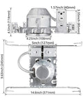 Dimensions for No Frills 4 Inch Recessed Lighting Housing For New Construction IC Rated Air Tight Ceiling Downlight Can