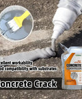 500G Busted Driveway Rescue High Flex Self Leveling Concrete Crack Filler Fast Dry Waterproof Sealant Cement Repair Paste being applied to cracks.