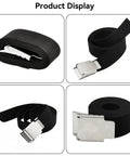 60 Inch Scuba Weight Belt With Built Tough Nylon Construction And Stainless Steel Quick Release Buckle For Diving Snorkeling Freediving And Spearfishing Seawater Resistant And Adjustable For A Snug Fit displayed in four angles