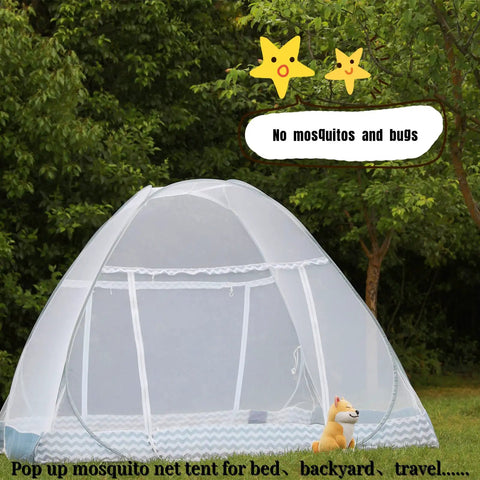 Pop Up Mosquito Net For Bed With Bottom Fit Twin Full Queen And King Size Beds Foldable Bug Netting Easy Assembly outdoors