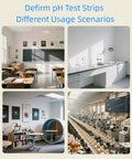 Wide Range PH Test Strips 0-14 in classroom, lab, industrial, and educational settings