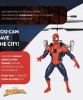 Spider Man Infrared RC Helicopter Jetpack Flying Figure with LED lights and twin rotors on display